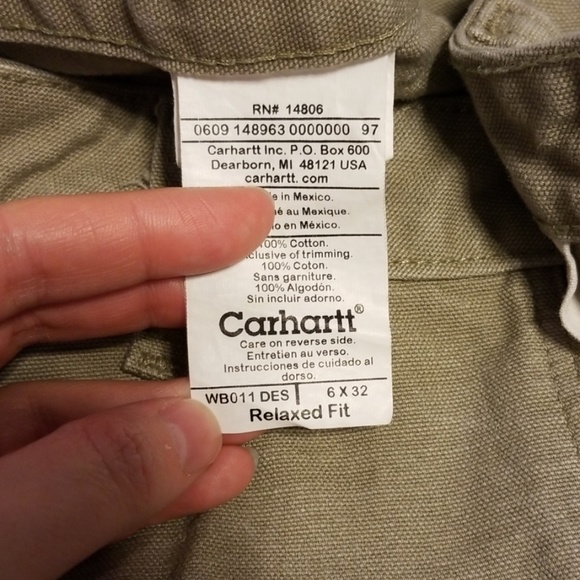 Carhartt relaxed fit canvas carpenter jean 6x32 - Picture 3 of 3